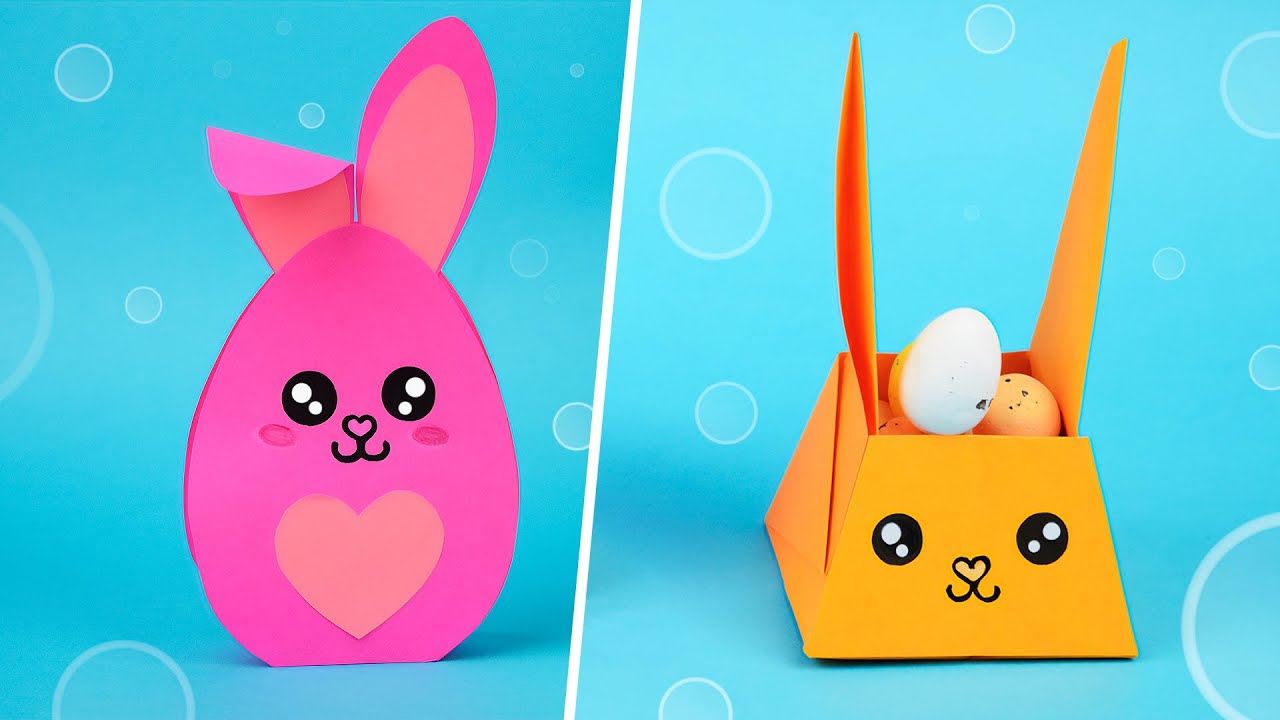 3 DIY Paper craft ideas | How to make paper bunny tutorial - YouTube