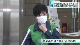 「若者の行動が鍵」「陽性者数だけの問題ではない」　小池都知事が言及