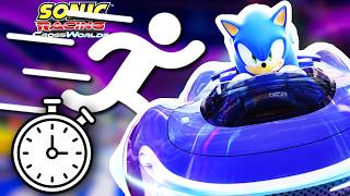 Practicing speedrunning with Sonic Racing CrossWorlds!