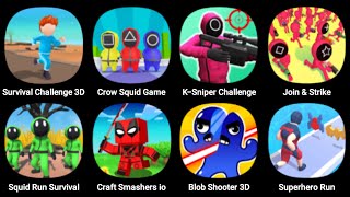 Survival Challenge 3D, Crow Squid Game, K-Sniper Challenge, Join & Strike, Squid Run Survival screenshot 2