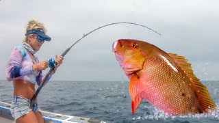 Giant SNAPPER FISHING! Catch Clean Cook Mutton Snapper!