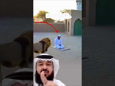 جلس الرجل في صلاته بخشوع بينما وقف الأسد أمامه يحني رأسه اكسبلور لايك اقتباسات 
