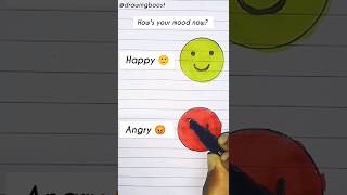 Happy 😊 and angry 😡 emoji drawing || #shorts #emoji #trending