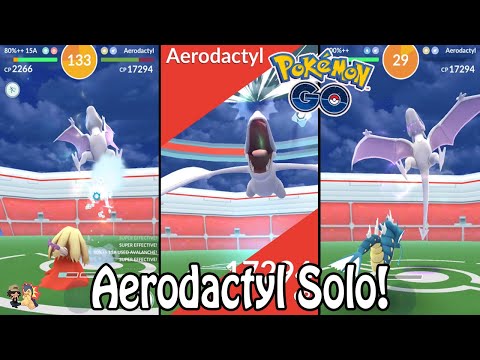 GO | Aerodactyl Raid Boss SOLO! (Level 