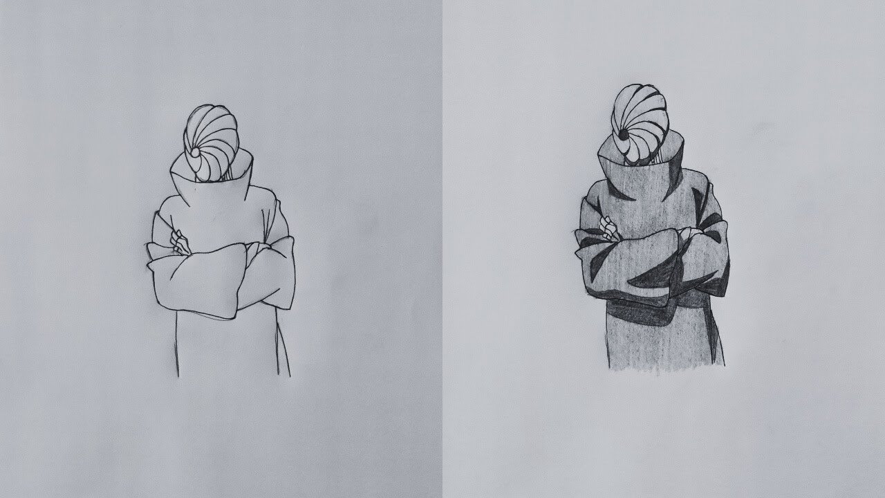 How to Draw Tobi (Obito) Step-by-Step | Naruto Shippuden Drawing Tutorial