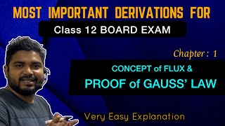 Electric flux and proof Gauss law || Class 12 physics chapter 1 || Electric charges and fields