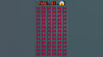 Find odd number 41 ; #shorts #maths #facts #shortvideo #tiktok #viralvideo #squidgame #find
