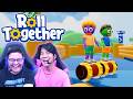 ふたりで協力して巨大ロールを転がしていく友情破壊ゲーム【Roll Together】