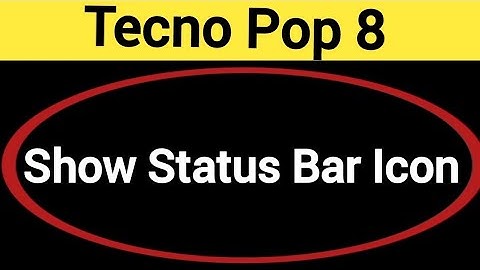 How to show status bar icon, Tecno Pop 8 me status bar icon Kaise lagaen