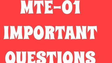 IGNOU MTE-01 MOST IMPORTANT QUESTIONS
