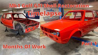 1983 Mk1 Golf GTI Body Shell Restoration Timelapse 1.8 20v t Engine Swap