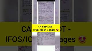 Ca Final Dt - Ifosios In 2 Pages