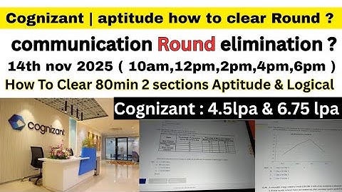 cognizant aptitude assessment 2025 genc |cognizant communication assessment 2025 genc|cognizant 🔥