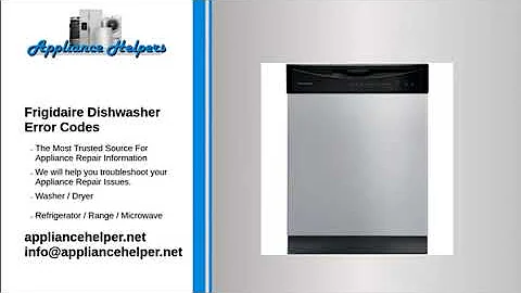 Frigidaire Dishwasher Error Codes