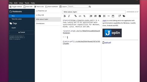 Joplin notes - 1 of the best free & open source notepad apps
