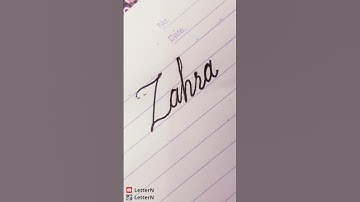 Zahra | simple cursive lettering | cursive name |#shorts #handwriting #writing #lettering