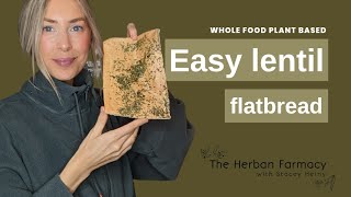 Easy lentil flatbread on a sheet pan!