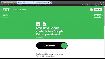 Video Tutorial: Automated saving of Google contacts to a Google spreadsheet using IFTT