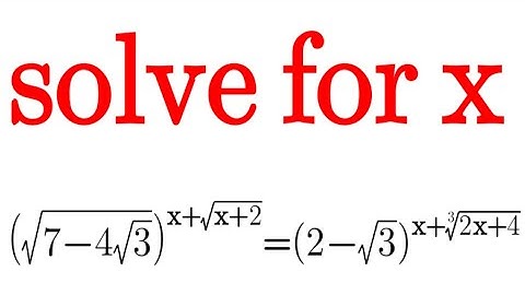 Can you solve this ADVANCE OLYMPIAD RADICAL EQUATION 