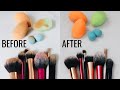 How to Clean Makeup Brushes and Beauty Sponges | Quickest &amp; Easiest Way