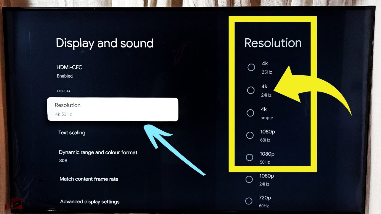 PANASONIC Smart Google TV : How to Change Screen Resolution 8K, 4K ...