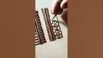 small border mehndi belt design tutorials part 25