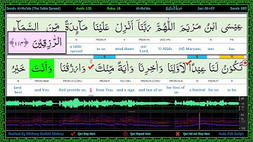 Surah 005/8-AlMa'idah - سورة المائدة - Word by Word Highlighted Part of Speech WaveForm Karaoke 2R4L
