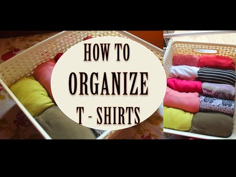 How to Organize T-Shirts - Organize T-Shirts Effectively - YouTube