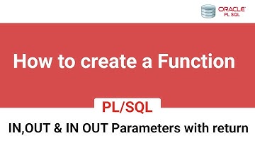 Functions with In, Out & In Out parameters & return type explained with simple example.