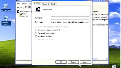 how to disable administrator account in windows xp