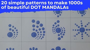Dot mandala for beginners | Basic patterns | For very beginners | 2022 | ATM Creations