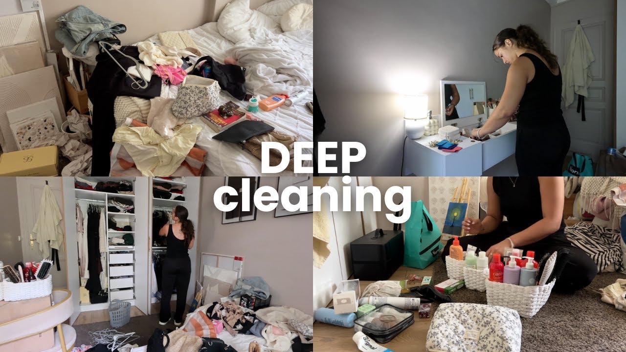 DEEP CLEAN my room with me | cleaning&organizing every nook of my space