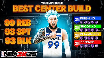 BEST CENTER BUILD IN NBA 2K25! Best ALL-AROUND BIG MAN BUILD! Best Build NBA 2K25!