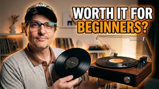 THINKYA Vinyl Record Player | Built-in Speakers & 3-Speed Turntable