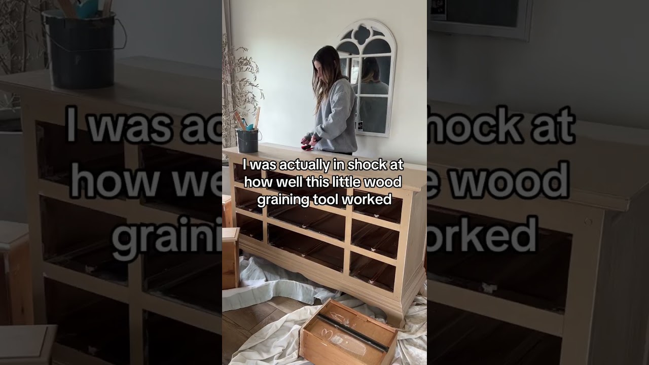 Attempt 2 at refinishing this dresser to look like wood without sanding or stripping the paint off!