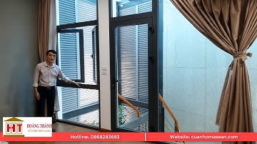 Cửa sổ mở quay 2 cánh nhôm Xingfa nhập khẩu tem đỏ Quảng Đông