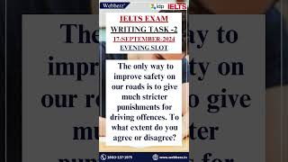 Ielts Exam L Writing Task 2 L Evening Slot L 17-September-2024 L .Webberz.in