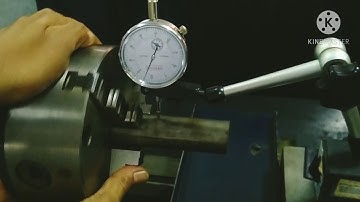 To check alignment of lathe machine with help Dial gauge and 🧲 flexible magnetic dial stand.