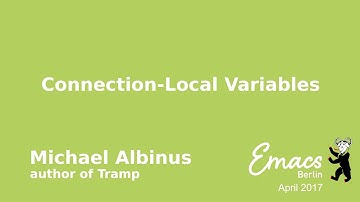 Connection-Local Variables - Michael Albinus