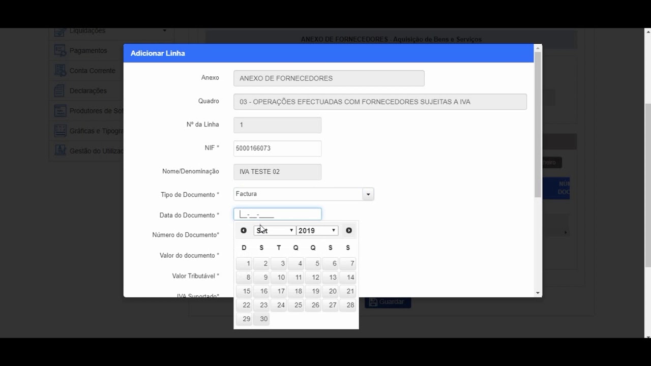 IVA | Submissão da Declaração Periódica - Modelo 7