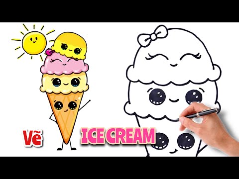 Cách Vẽ Que Kem Phong Cách Chibi | How to draw a chibi ice cream