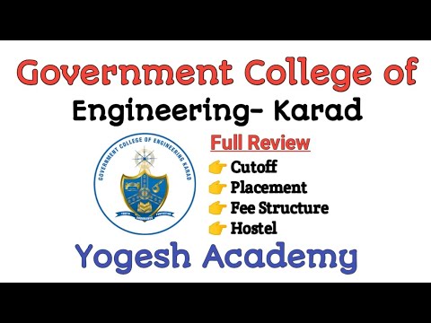 Government college of engineering karad | Full Review | Cutoff | Placement | FeesStructure | Hostel