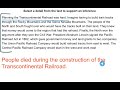 Inferences from Transcontinental Railroad Text