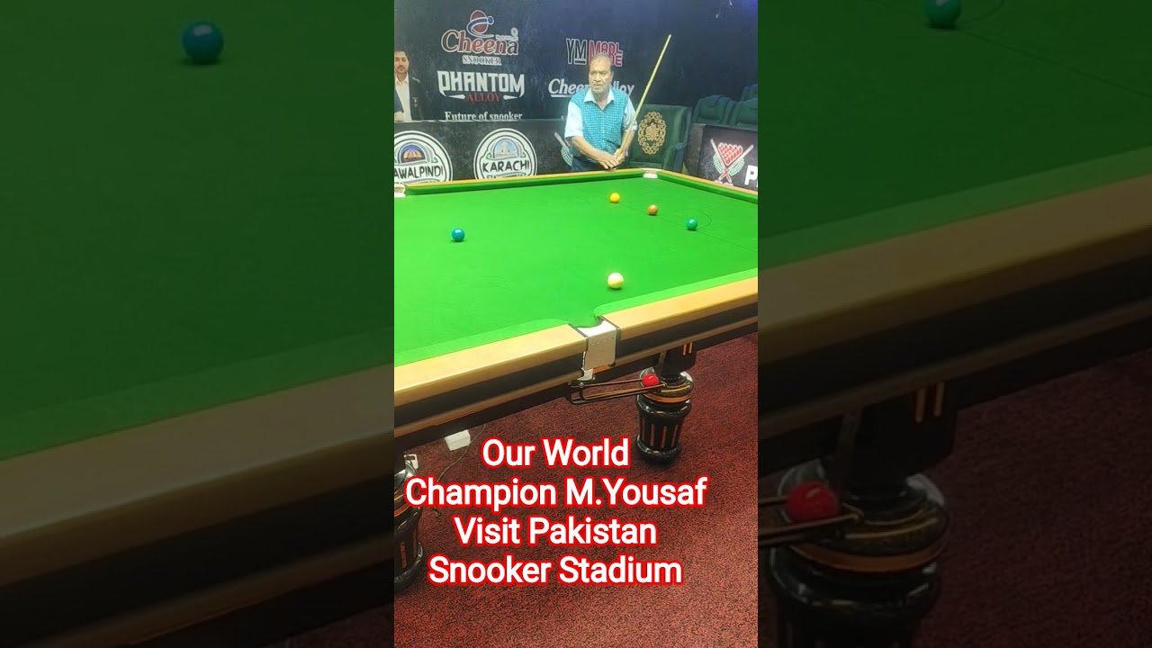 Image of video the Snooker world champion M.Yousaf visit Pakistan Snooker Stadium #snooker #shorts #worldsnooker #wst 12