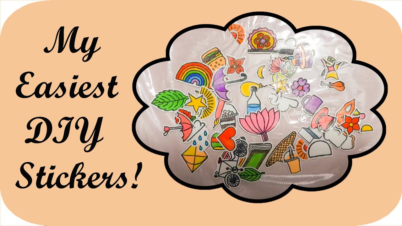 My Easiest DIY Stickers Making stickers without Cricut machine! YouTube