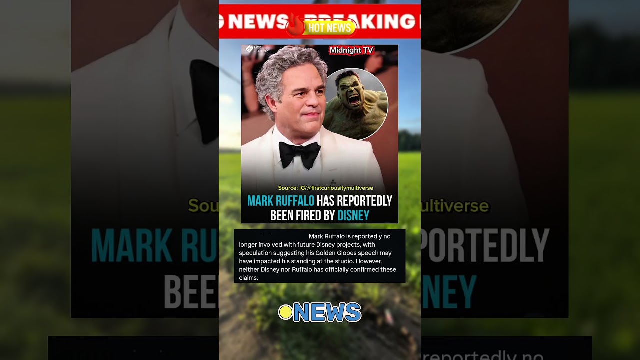 Mark Ruffalo has reportedly been fired by Disney 