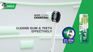 Wide Clean Charcoal Cleans Both Gum & Teeth