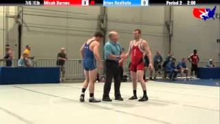 Micah Barnes vs. Brian Realbuto at 2013 Junior Nationals - FILA - FS