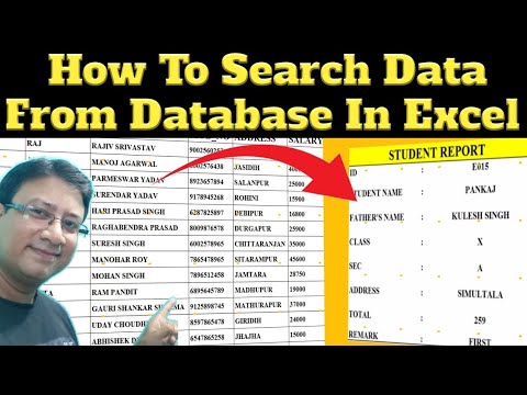How To Search Data From Database In Excel | Create Student Search ...