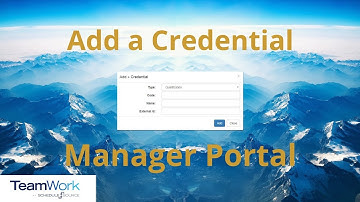TeamWork 5 Manager Tutorial: How to Add Credentials